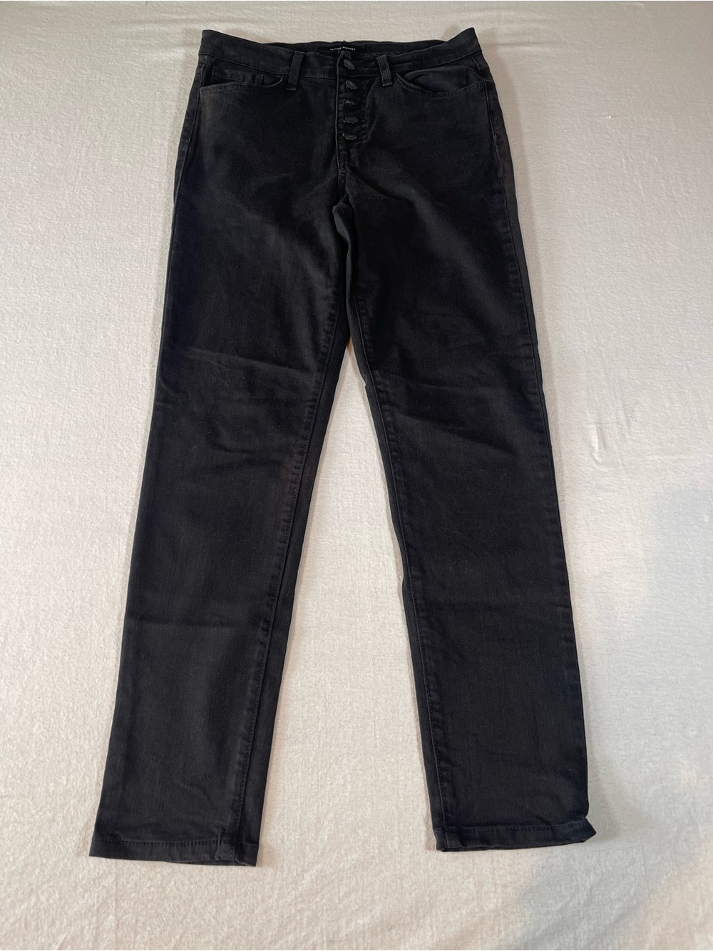 Flying Monkey Button-Fly High-Rise Skinny Black Jeans Women's 28